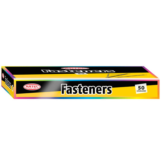 Caja 50 AccoClip Fastener Metálico Para Carpetas Artel