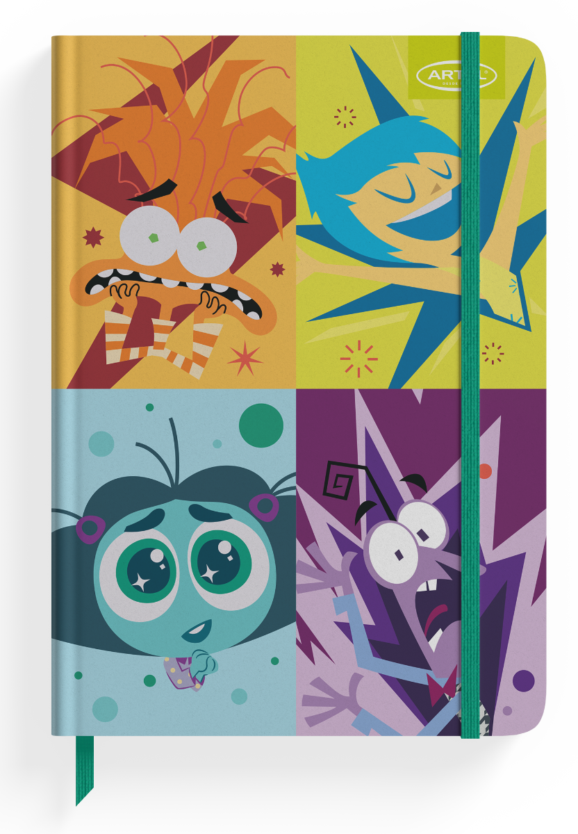 Libreta Personajes elast. Intensamente 2