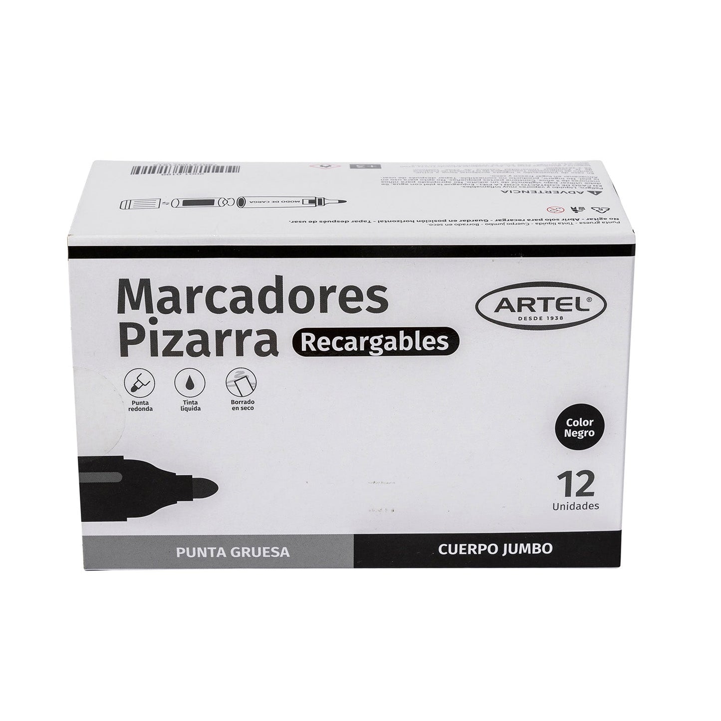 Marcador Pizarra Artel Recargable Jumbo Negro 1 Unidad
