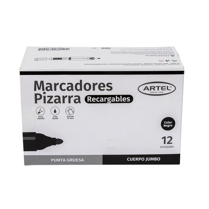 Marcador Pizarra Artel Recargable Jumbo Negro 1 Unidad