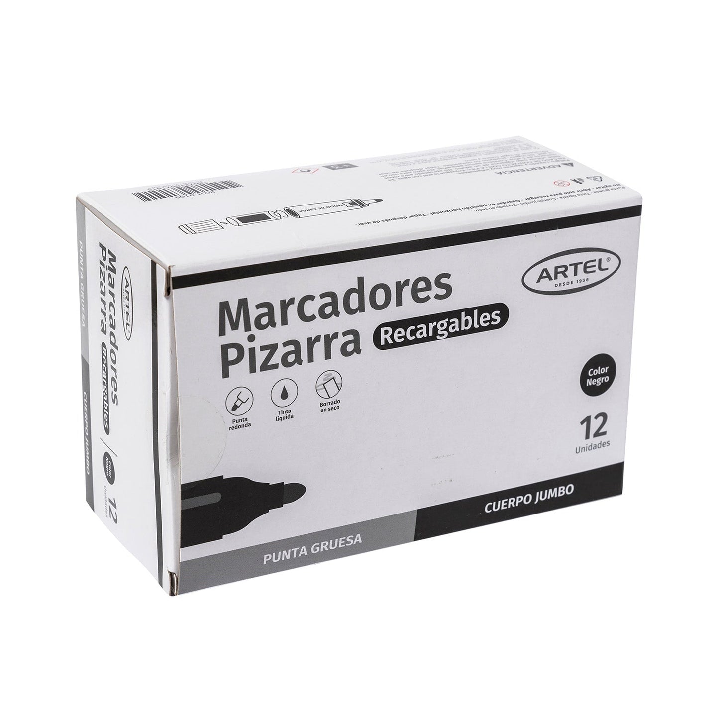 Marcador Pizarra Artel Recargable Jumbo Negro 1 Unidad