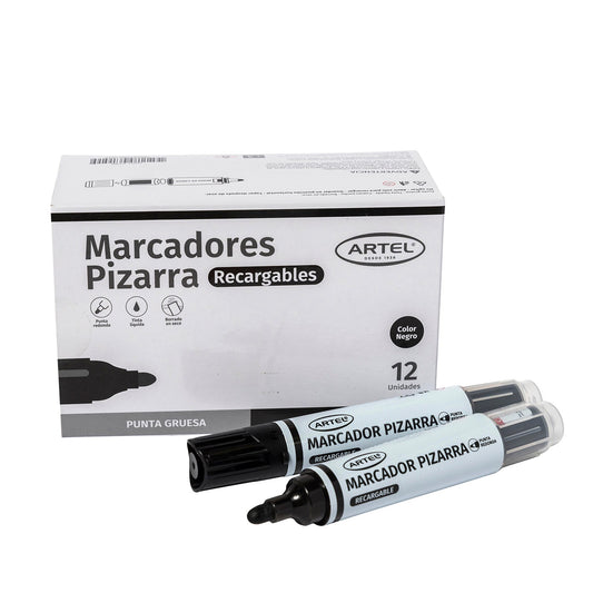 Marcador Pizarra Artel Recargable Jumbo Negro 1 Unidad