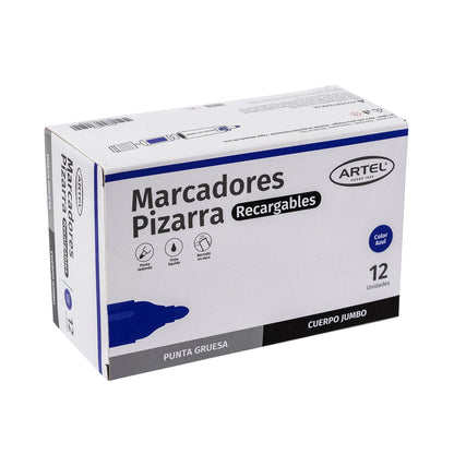 Marcador Pizarra Artel Recargable Jumbo Azul 1 Unidad