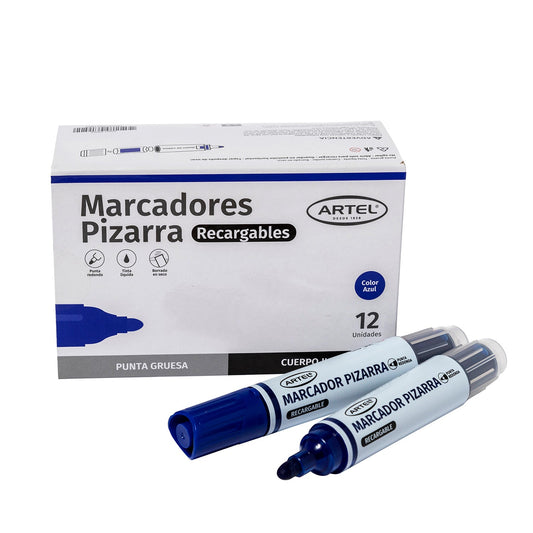 Marcador Pizarra Artel Recargable Jumbo Azul 1 Unidad