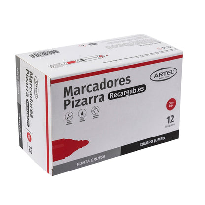 Marcador Pizarra Artel Recargable Jumbo Rojo 1 Unidad