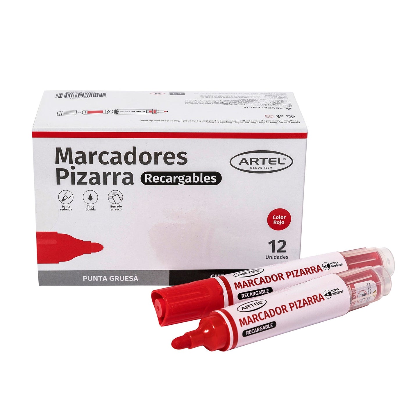 Marcador Pizarra Artel Recargable Jumbo Rojo 1 Unidad