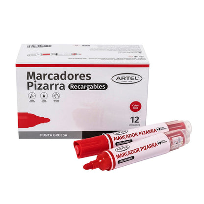Marcador Pizarra Artel Recargable Jumbo Rojo 1 Unidad
