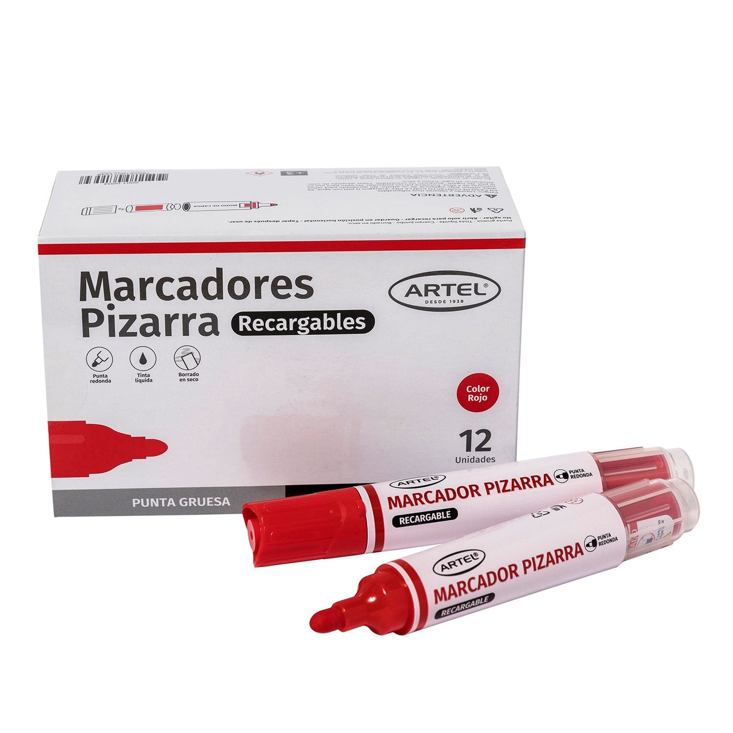 Marcador Pizarra Artel Recargable Jumbo Rojo 1 Unidad