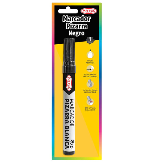 Blister Marcador Pizarra Blanca, Negro Artel