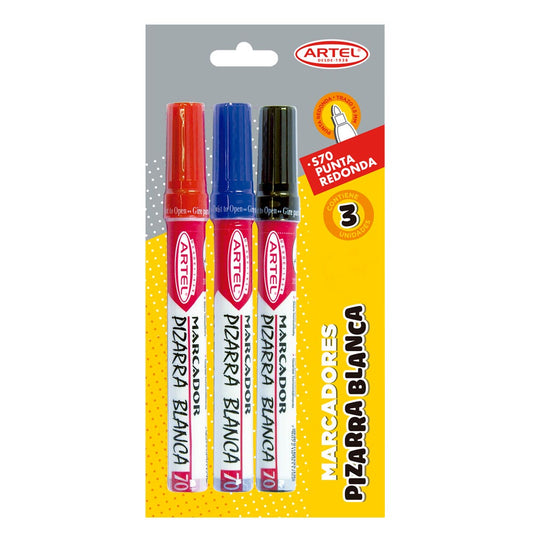 Blister 3 Marcadores Pizarra Blanca Artel