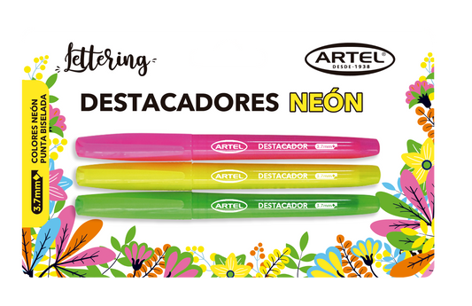 Bl. Destacador Artel Neon x3