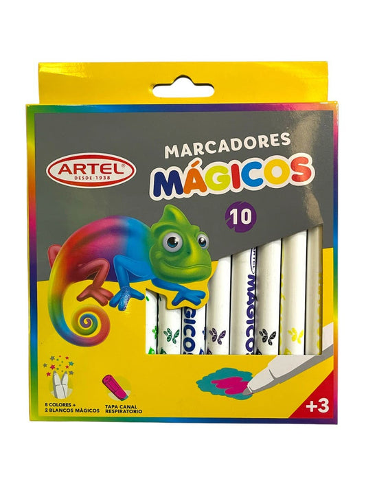 Estuche 12 Marcadores Mágicos 10 Colores Artel