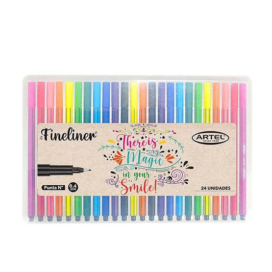 Estuche Fineliner 24 Un Artel Punta Nº 0,4 mm