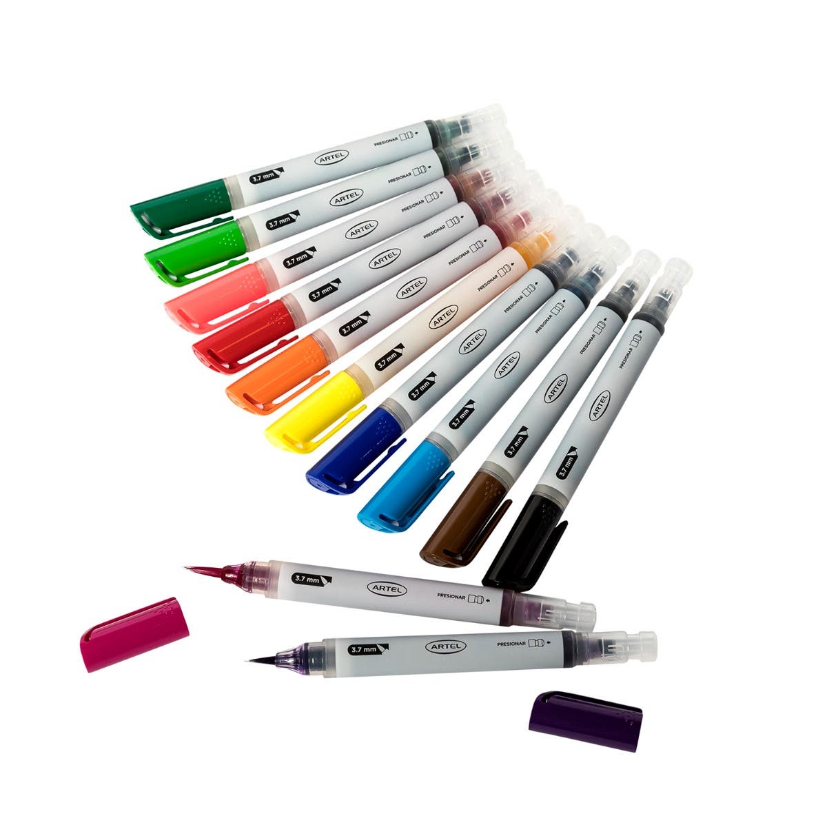 Est. Marcadores Brush Click 12 Colores