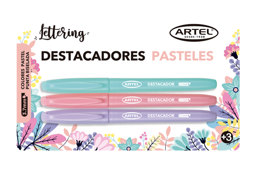Bl. Destacador Artel Pastel x3
