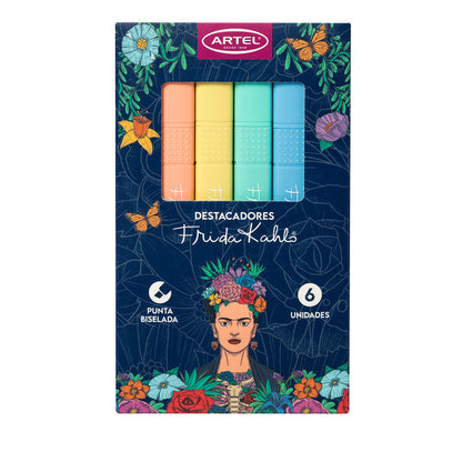 Set Destacadores Artel Diseño Frida Kahlo 6 Unidades