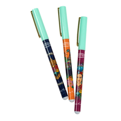 Set Bolígrafos Artel Diseño Frida Kahlo 3 Unidades