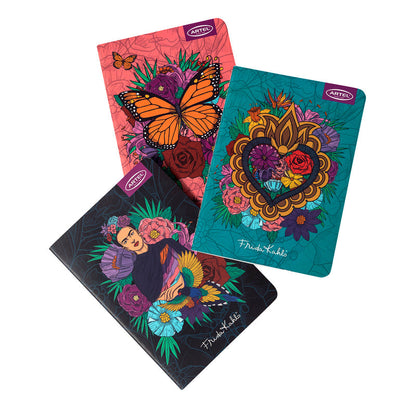 Set Libretas Artel Diseño Frida Kahlo 3 Unidades