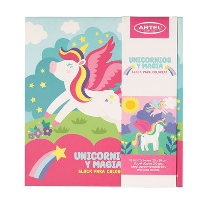 Block Para Colorear Unicornios y Magia