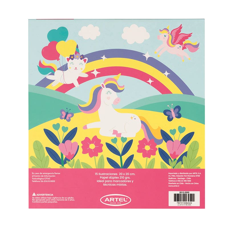 Block Para Colorear Unicornios y Magia