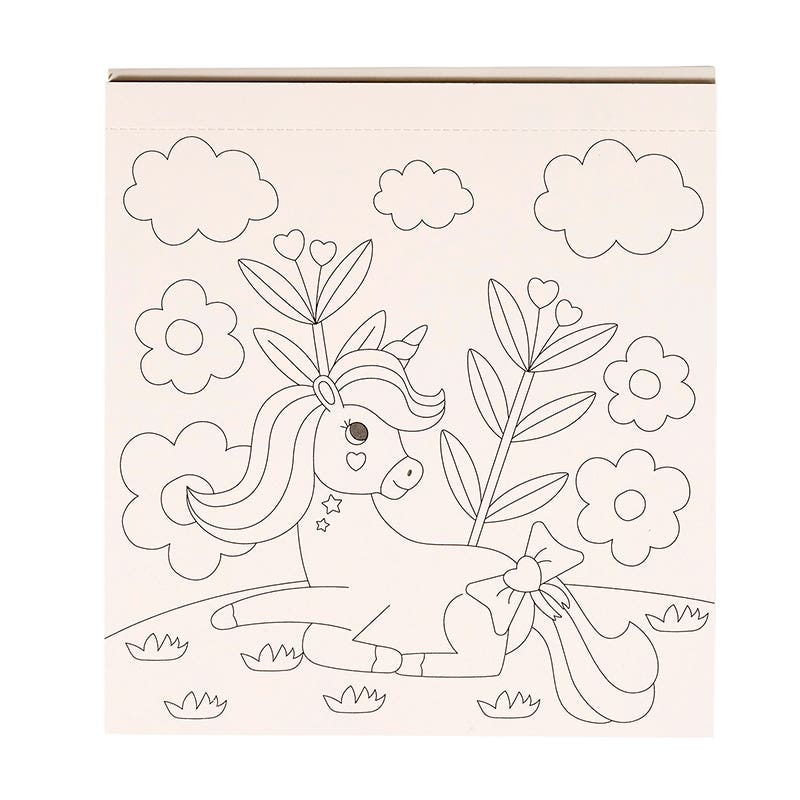 Block Para Colorear Unicornios y Magia
