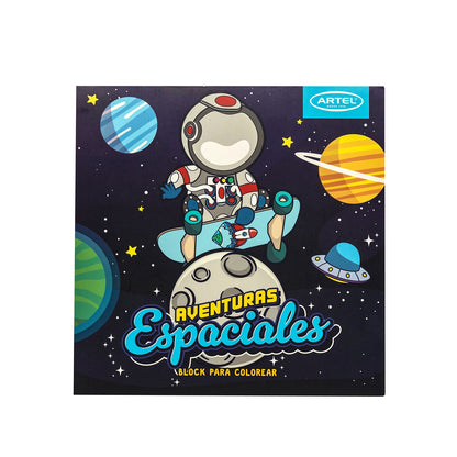 Block para colorear Artel Aventuras Espaciales