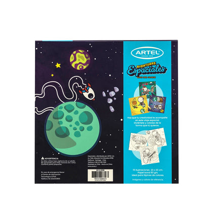 Block para colorear Artel Aventuras Espaciales