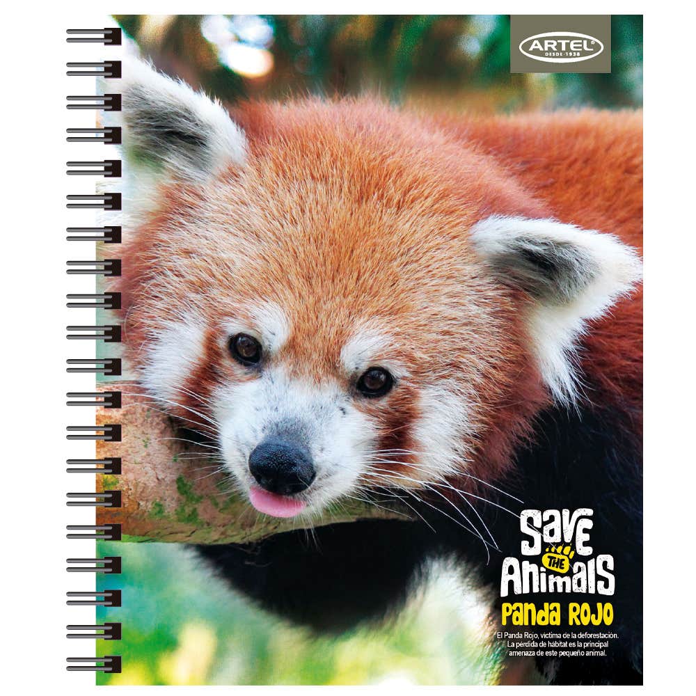 Cuaderno Universitario Save the Animals 1 100 Hojas 7mm. Diseño Aleatorio Artel