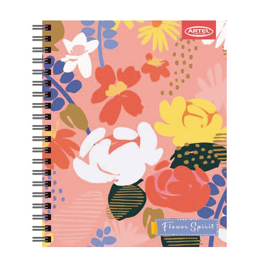 Cuaderno Universitario Flower Spirit 100 Hojas 7mm. Diseño Aleatorio Artel