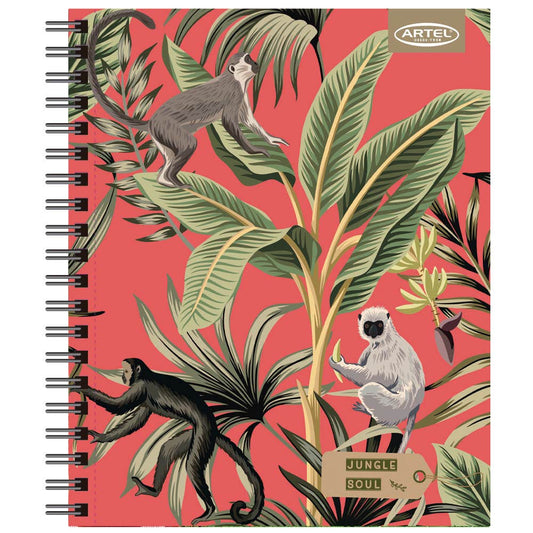 Cuaderno Universitario Jungle Soul 100 Hojas 7mm. Diseño Aleatorio Artel