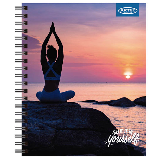 Cuaderno Universitario Belive in Yourself 100 Hojas 7mm. Diseño Aleatorio Artel