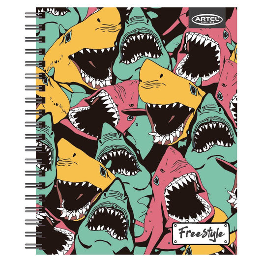 Cuaderno Universitario FreeStyle 100 Hojas 7mm. Diseño Aleatorio Artel