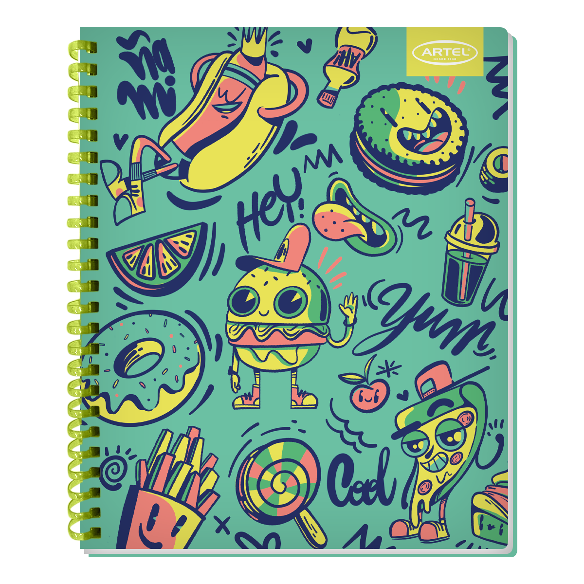 Cuaderno Universitario Artel 100 Hojas 7Mm Doodles Soft 55 Gramos