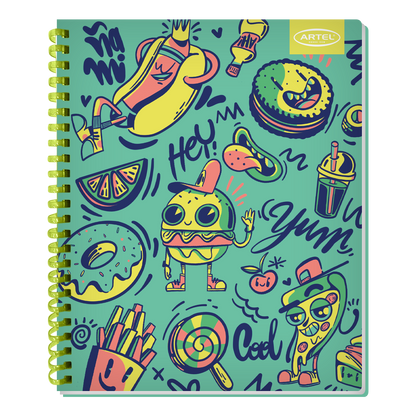 Cuaderno Universitario Artel 100 Hojas 7Mm Doodles Soft 55 Gramos