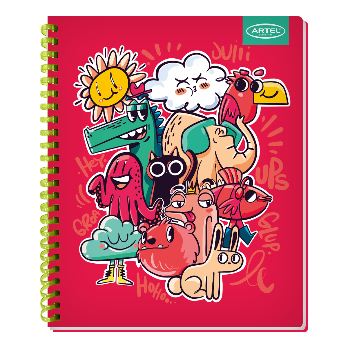Cuaderno Universitario Artel 100 Hojas 7Mm Doodles Soft 55 Gramos
