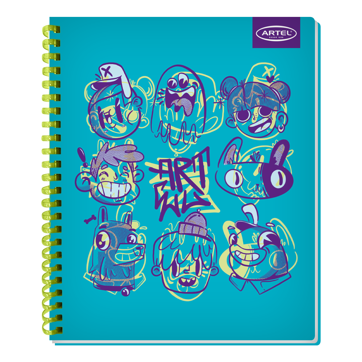 Cuaderno Universitario Artel 100 Hojas 7Mm Doodles Soft 55 Gramos