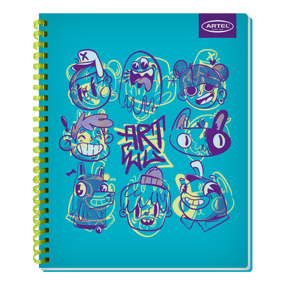 Cuaderno Universitario Artel 100 Hojas 7Mm Doodles Soft 55 Gramos