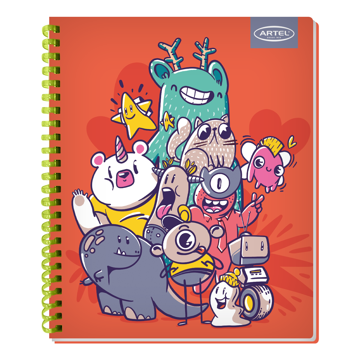 Cuaderno Universitario Artel 100 Hojas 7Mm Doodles Soft 55 Gramos