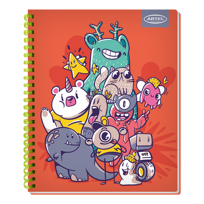 Cuaderno Universitario Artel 100 Hojas 7Mm Doodles Soft 55 Gramos