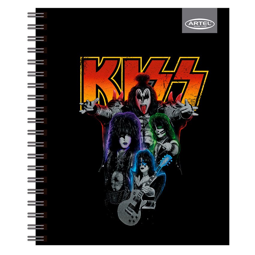 CUADERNO UNIVERSITARIO 100H 7MM BANDAS KISS ARTEL