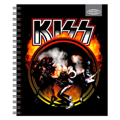 CUADERNO UNIVERSITARIO 100H 7MM BANDAS KISS ARTEL