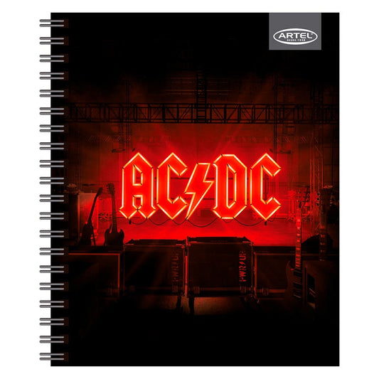 CUADERNO UNIVERSITARIO 100H 7MM BANDAS ACDC ARTEL