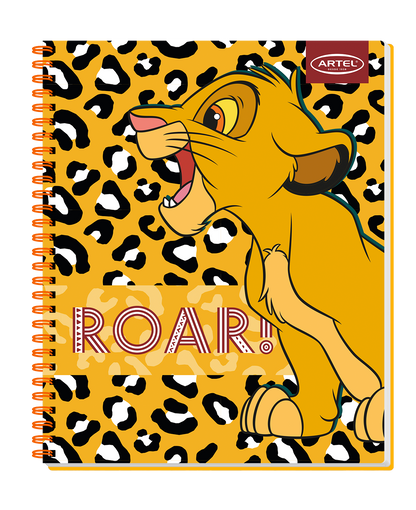 Cuaderno Universitario Artel 100 Hojas 7 Mm Rey Leon