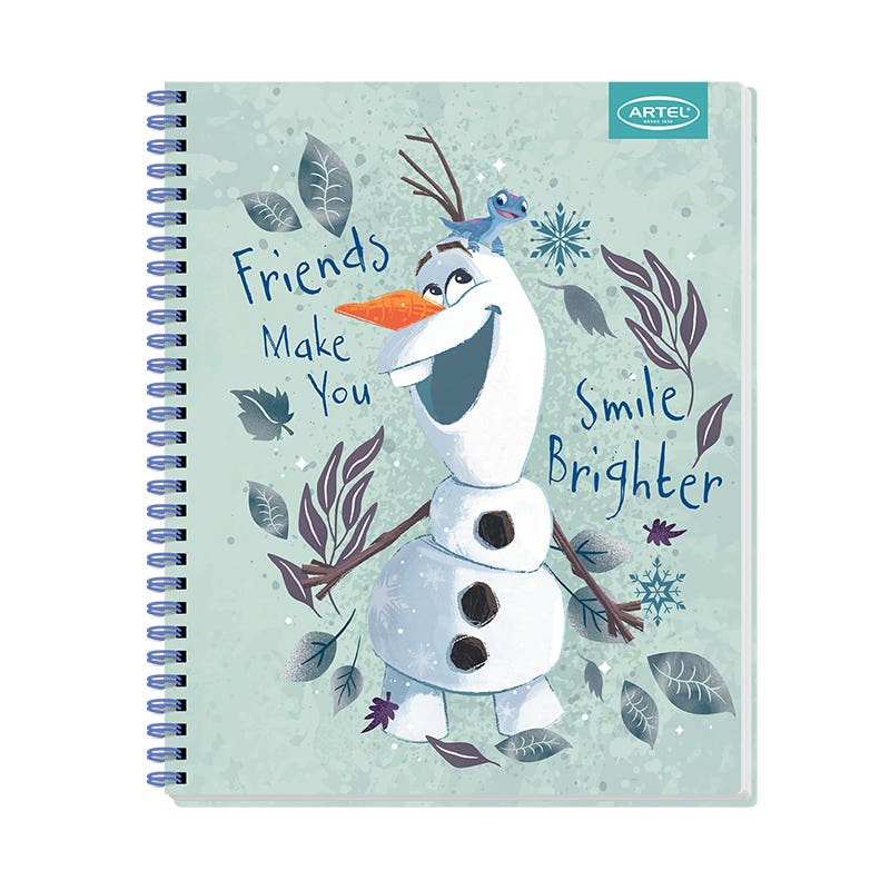 Cuaderno Universitario 100 Hojas 7mm Frozen