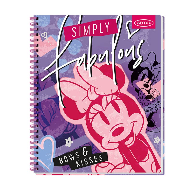 Cuaderno Universitario 100 Hojas 7mm Minnie Collage