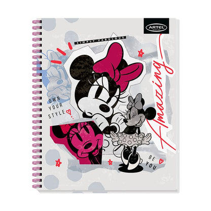 Cuaderno Universitario 100 Hojas 7mm Minnie Collage