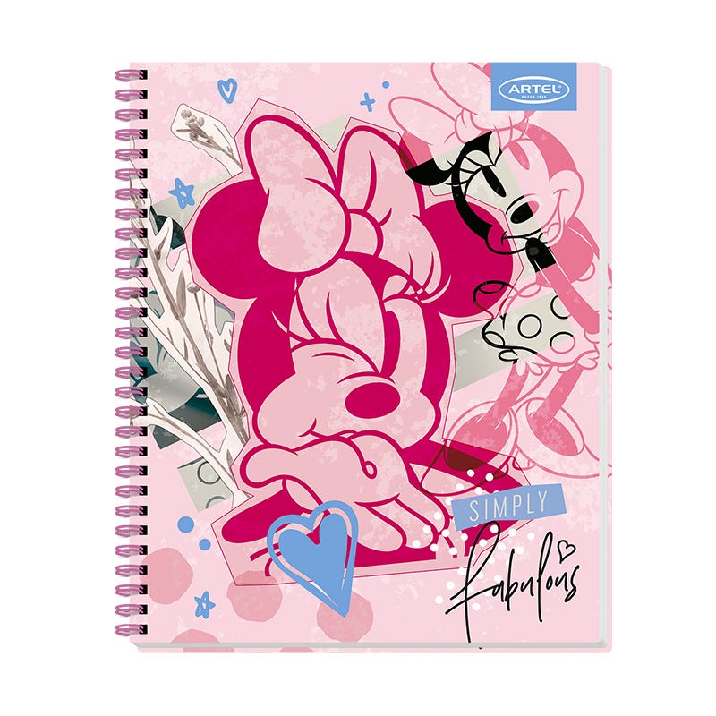 Cuaderno Universitario 100 Hojas 7mm Minnie Collage