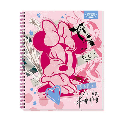 Cuaderno Universitario 100 Hojas 7mm Minnie Collage