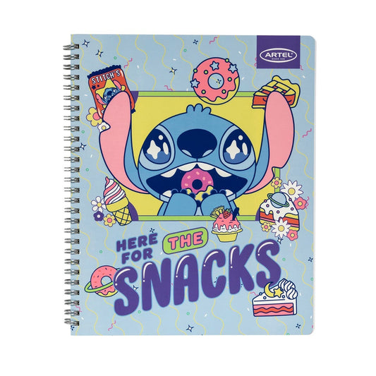 Cuaderno Universitario 100 Hojas 7mm Stitch Foodie