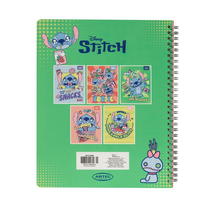 Cuaderno Universitario 100 Hojas 7mm Stitch Foodie